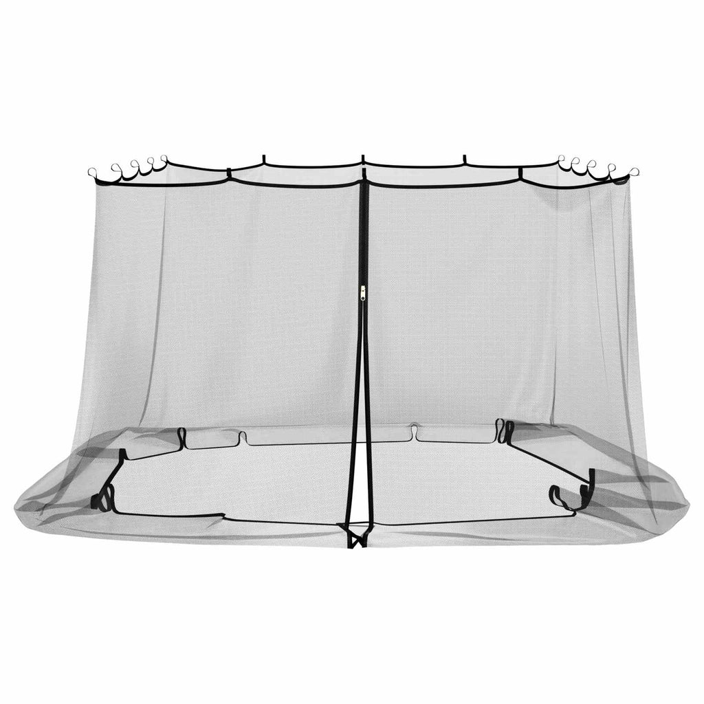 vidaXL Siatka na komary do altany 220 mesh Czarny 4 x 3 x 2 cm