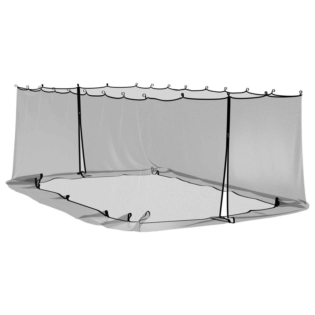 vidaXL Siatka na komary do altany 220 mesh Czarny 6 x 3 x 2 m