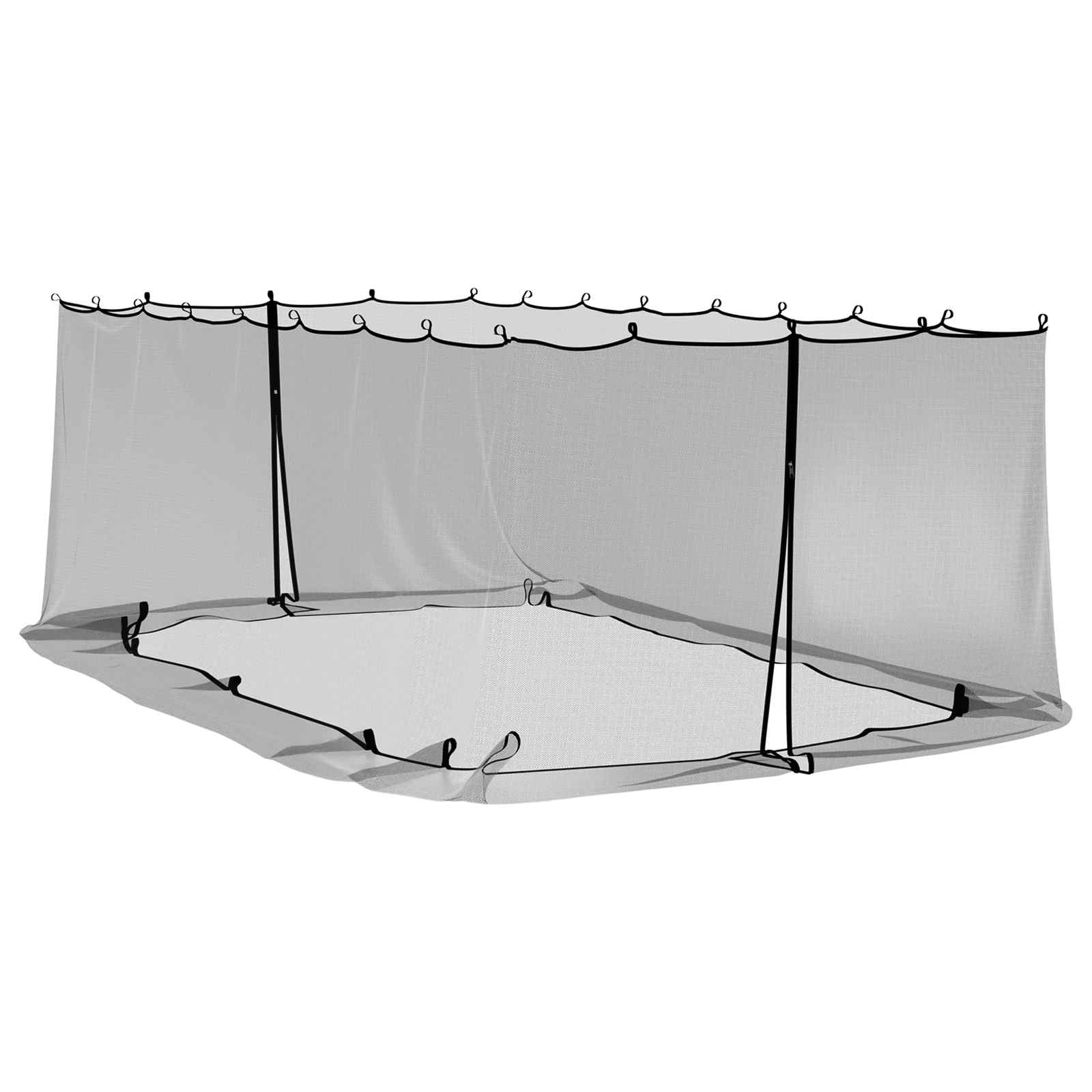 vidaXL Siatka na komary do altany 220 mesh Czarny 6 x 3 x 2 m