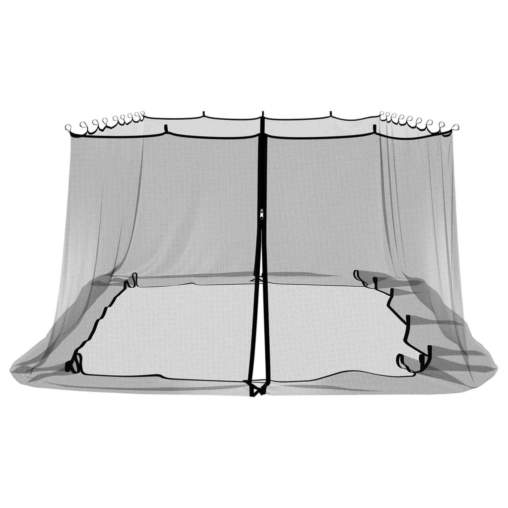 vidaXL Siatka na komary do altany 220 mesh Czarny 6 x 3 x 2 m