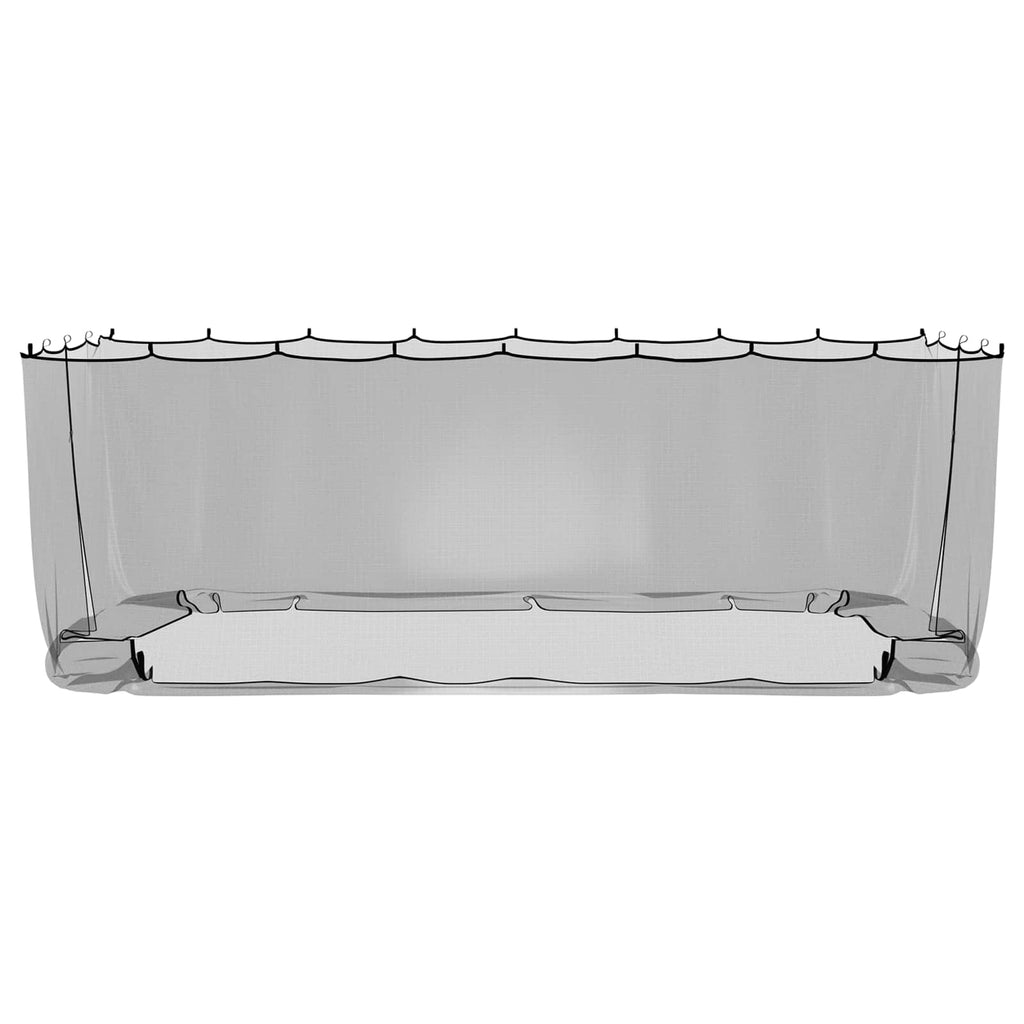 vidaXL Siatka na komary do altany 220 mesh Czarny 6 x 3 x 2 m