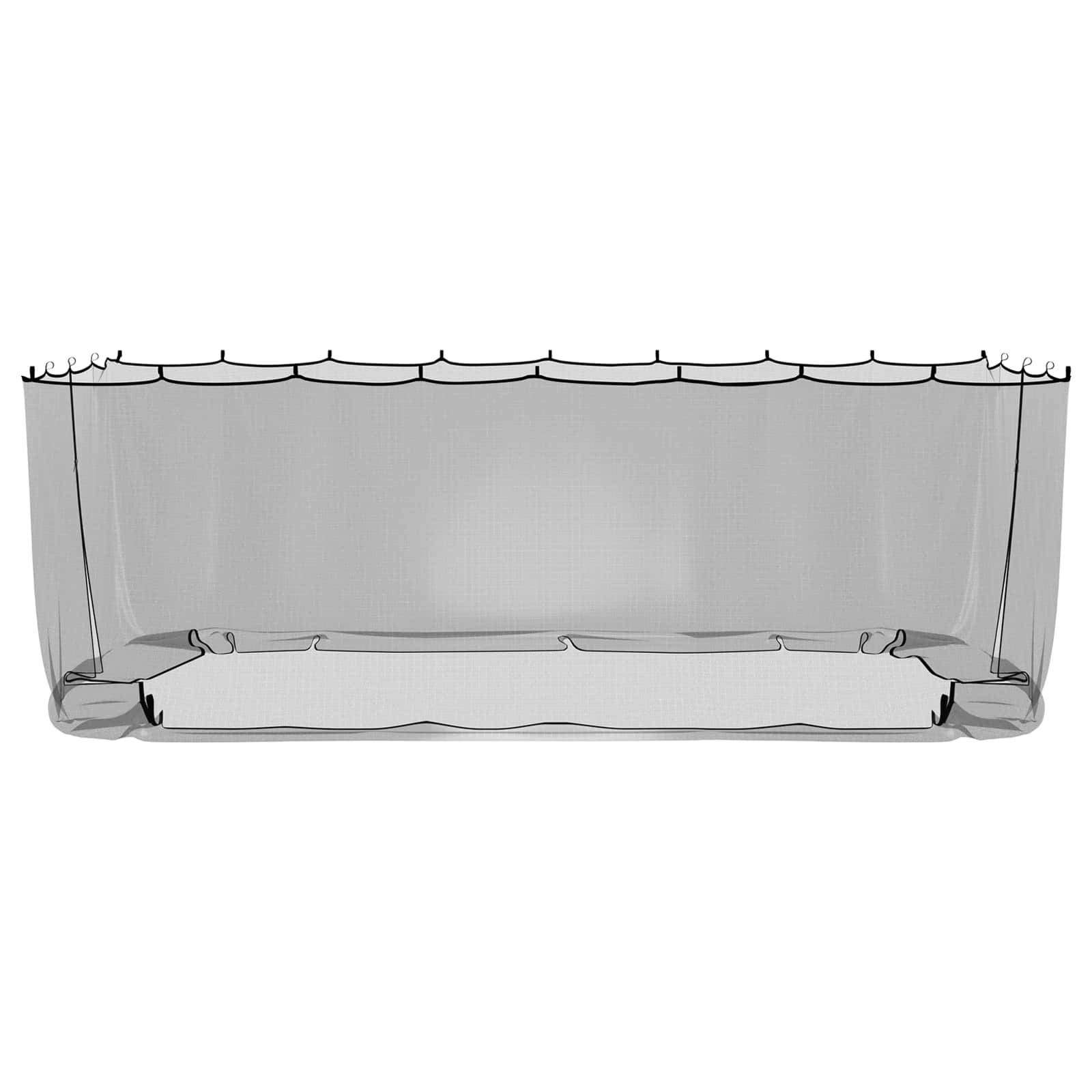 vidaXL Siatka na komary do altany 220 mesh Czarny 6 x 3 x 2 m