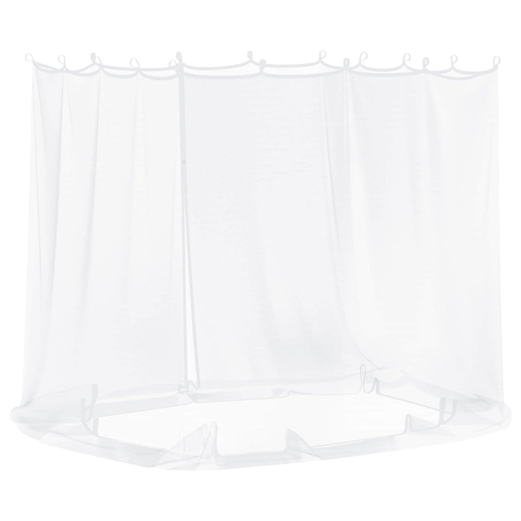 vidaXL Siatka na komary do altany 220 mesh Biały 2 x 2 x 2 m Poliester