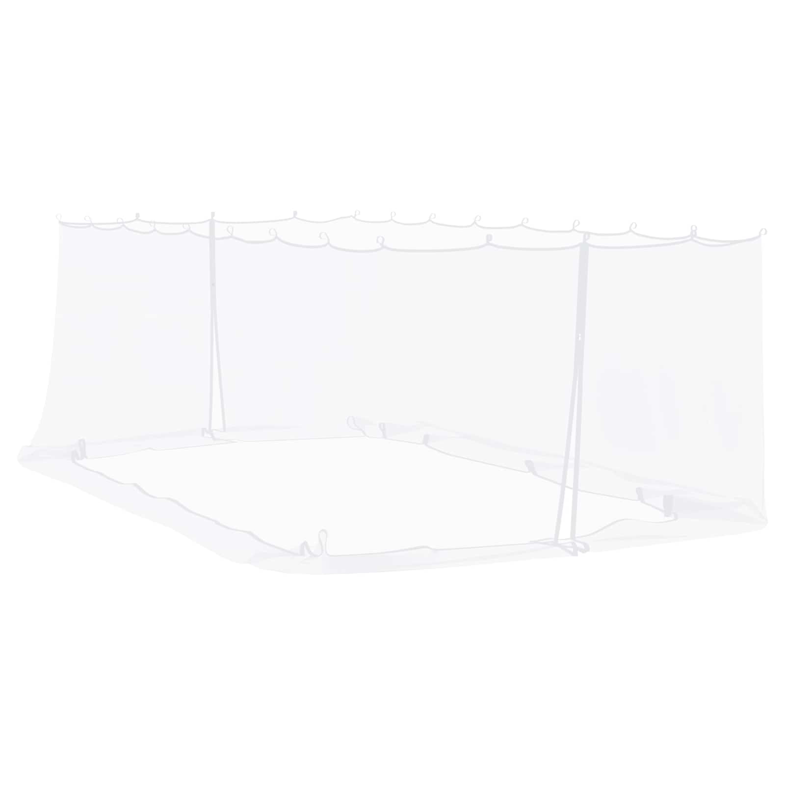 vidaXL Siatka na komary do altany 220 mesh Biały 6 x 3 x 2 m Poliester