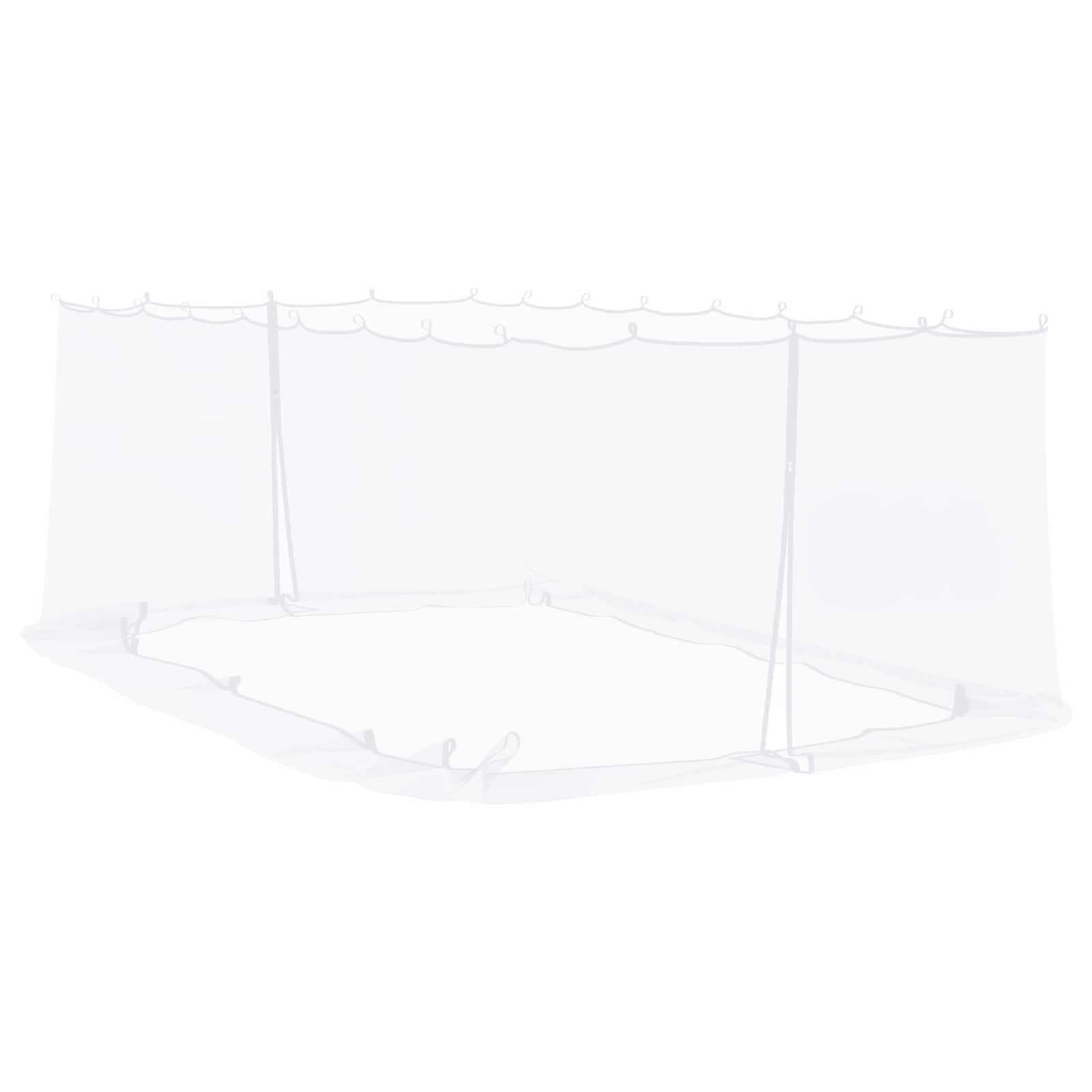 vidaXL Siatka na komary do altany 220 mesh Biały 6 x 3 x 2 m Poliester