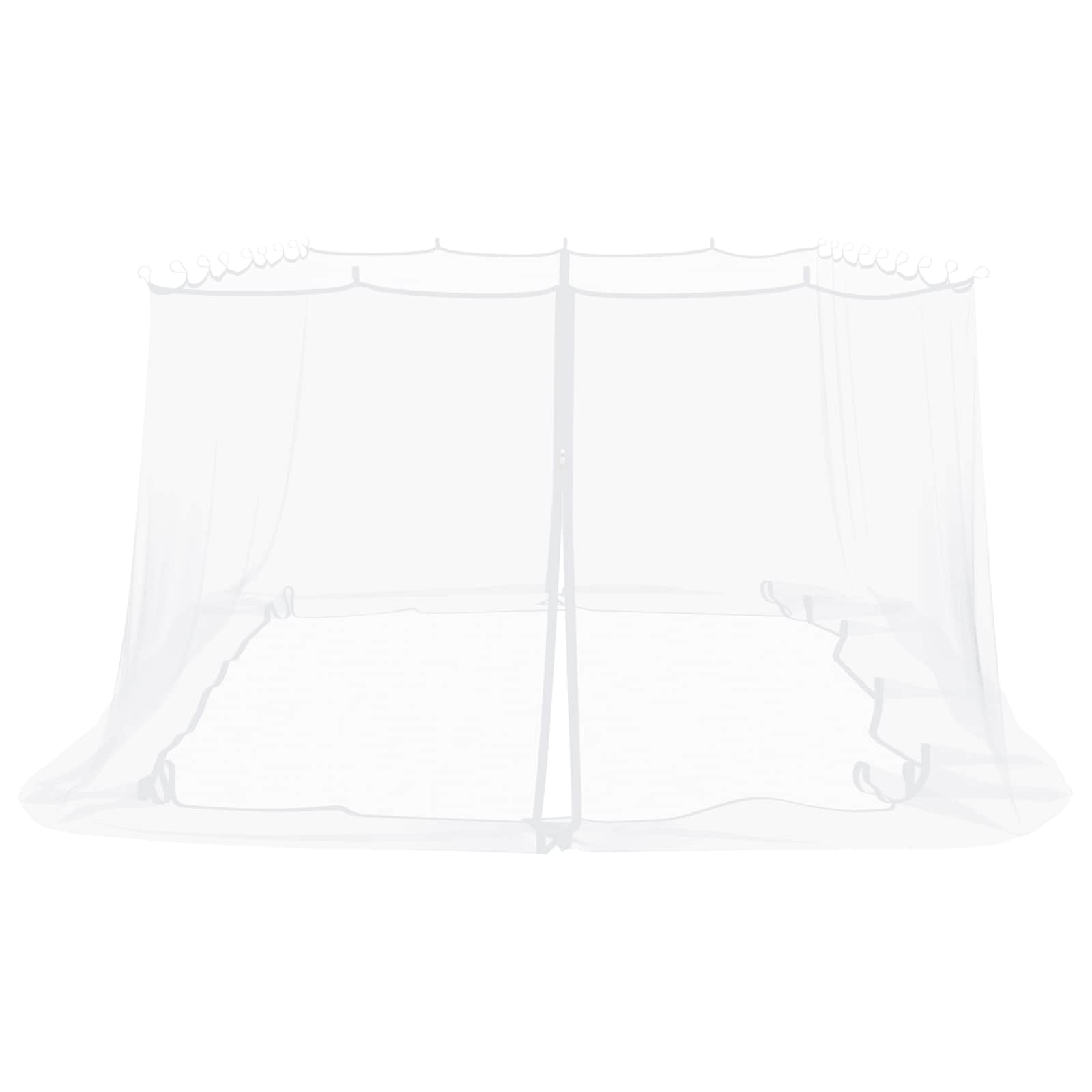 vidaXL Siatka na komary do altany 220 mesh Biały 6 x 3 x 2 m Poliester