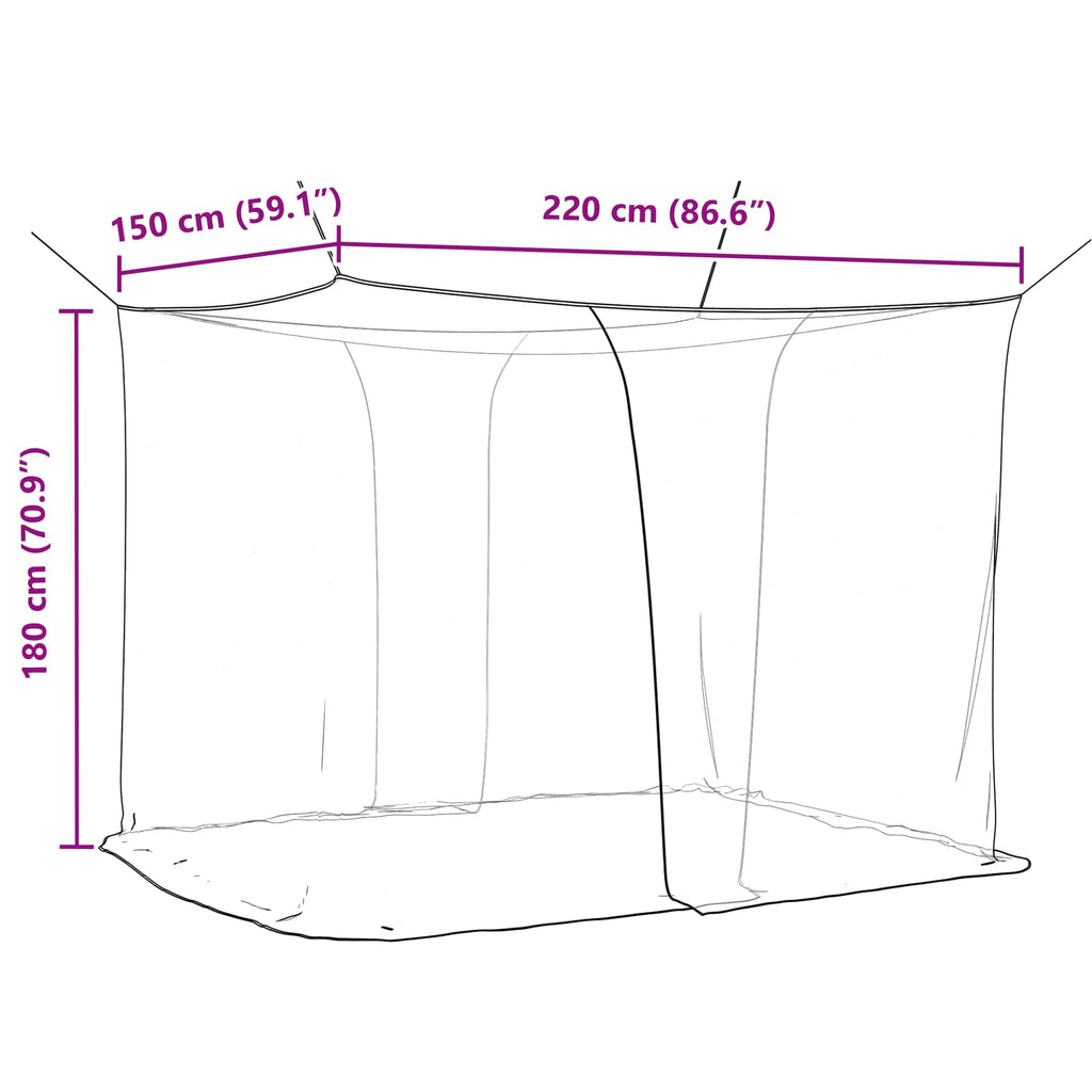 vidaXL Siatka na komary do łóżka 156 siatka 3 pcs Biały Poliester