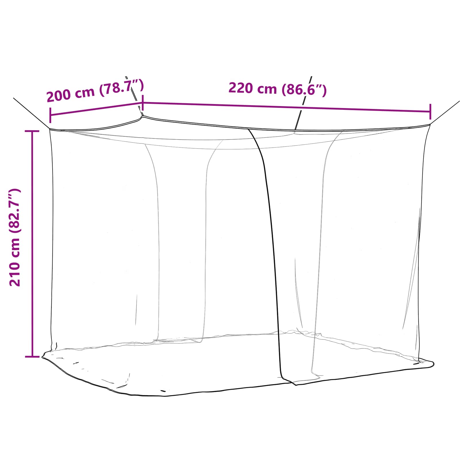 vidaXL Siatka na komary do łóżka 156 siatka 3 pcs Biały Poliester