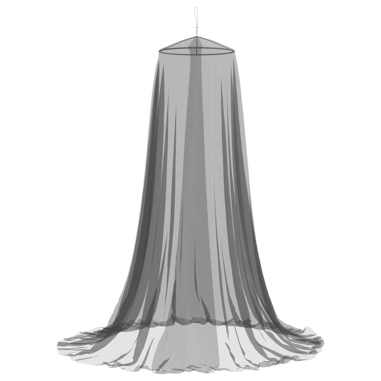 vidaXL Siatka przeciw komarom na łóżko 156 mesh Czarny ⌀56 x 220 cm