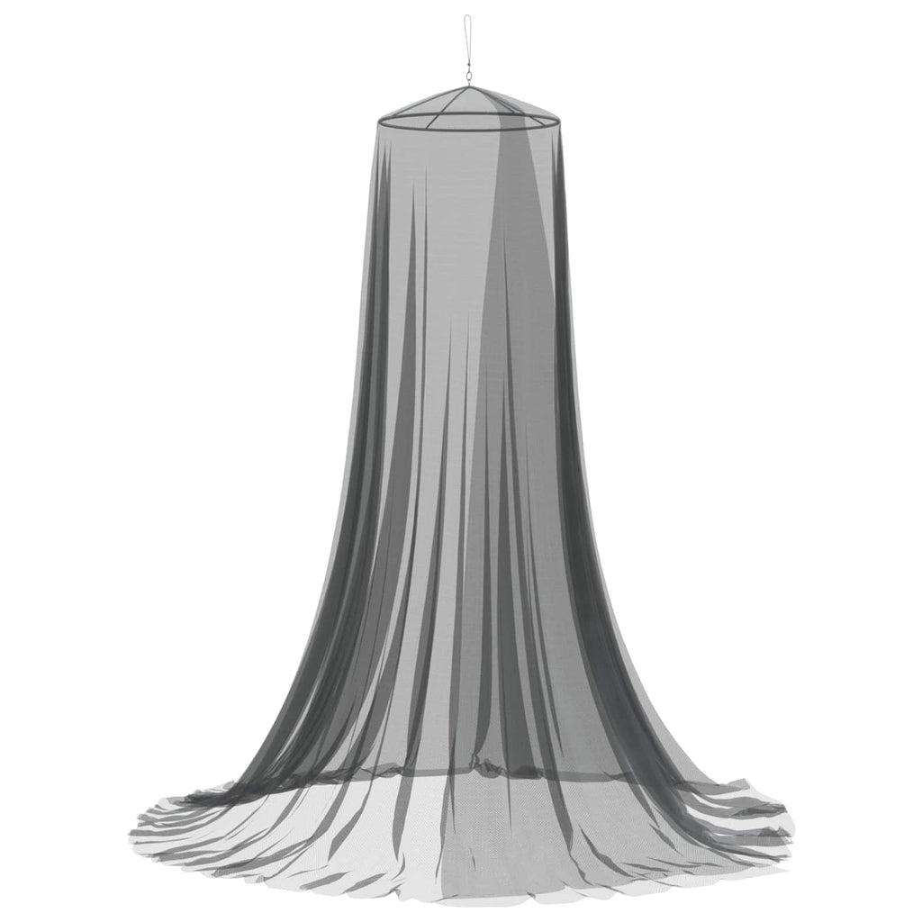 vidaXL Siatka przeciw komarom na łóżko 156 mesh Czarny ⌀56 x 220 cm