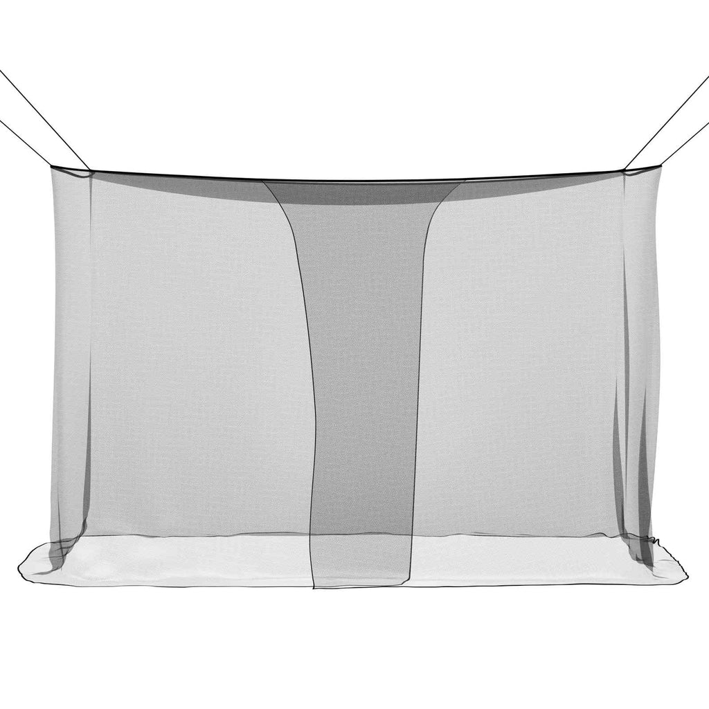 vidaXL Siatka na komary do łóżka 156 siatka Czarny 220 x 120 x 150 cm