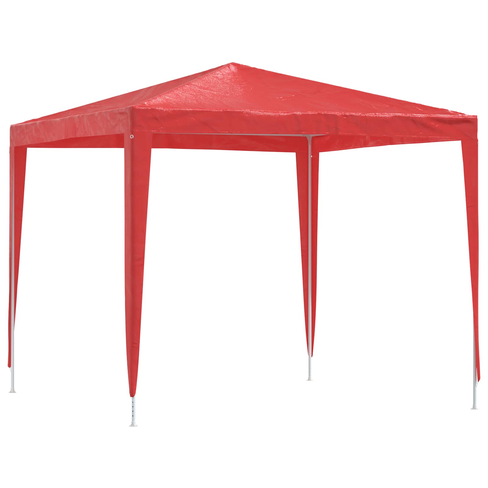 vidaXL Namiot Imprezowy 250 x 250 x 240 cm czerwony PE i stal
