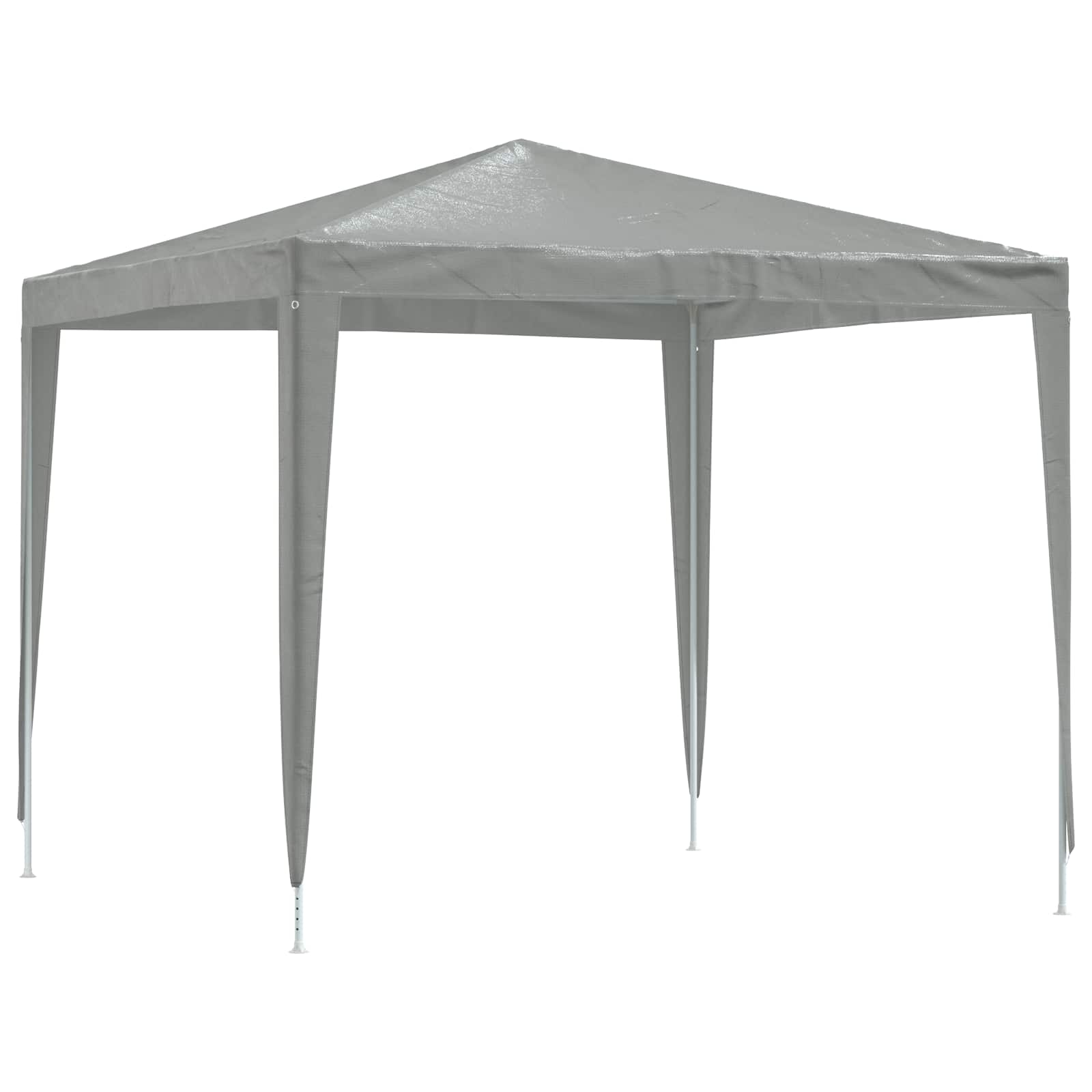 vidaXL Namiot Imprezowy 250 x 250 x 240 cm jasnoszary PE i stal