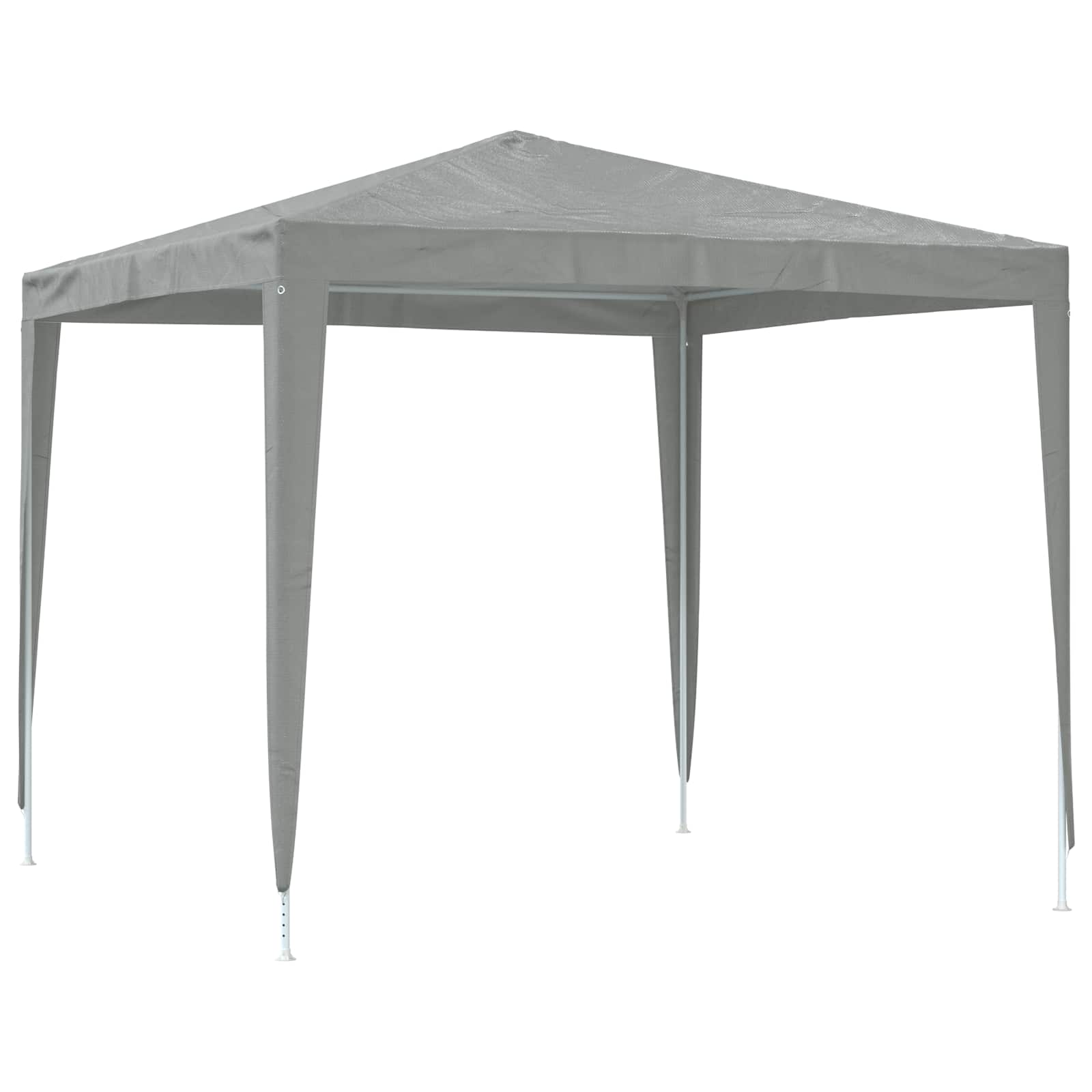 vidaXL Namiot Imprezowy 250 x 250 x 240 cm jasnoszary PE i stal