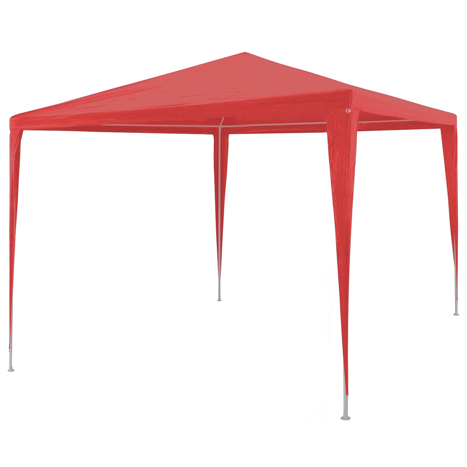 vidaXL Namiot Imprezowy Czerwony 300 x 300 x 255 cm PE i stal