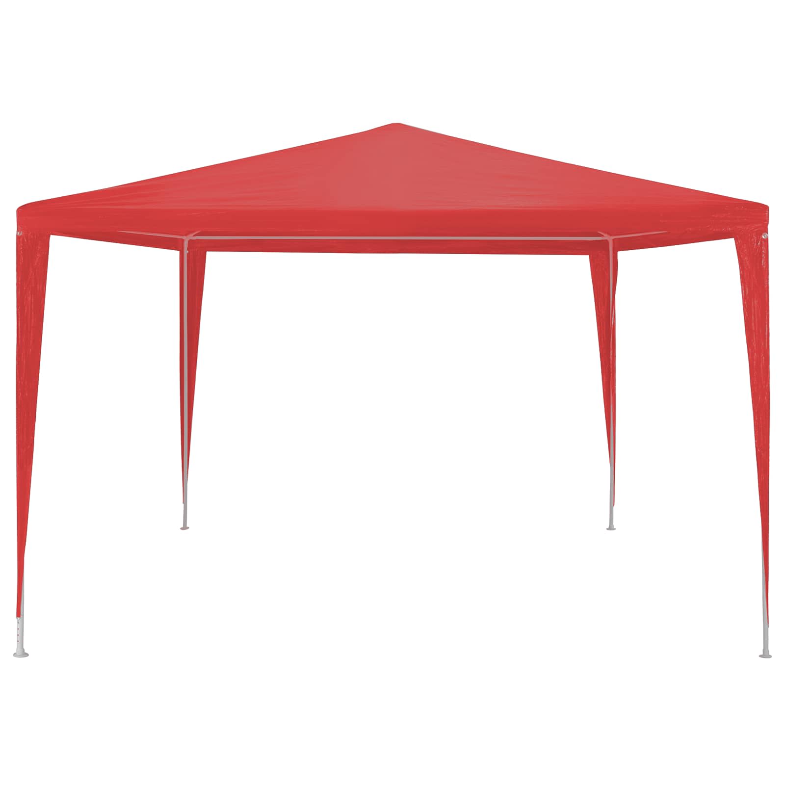 vidaXL Namiot Imprezowy Czerwony 300 x 300 x 255 cm PE i stal