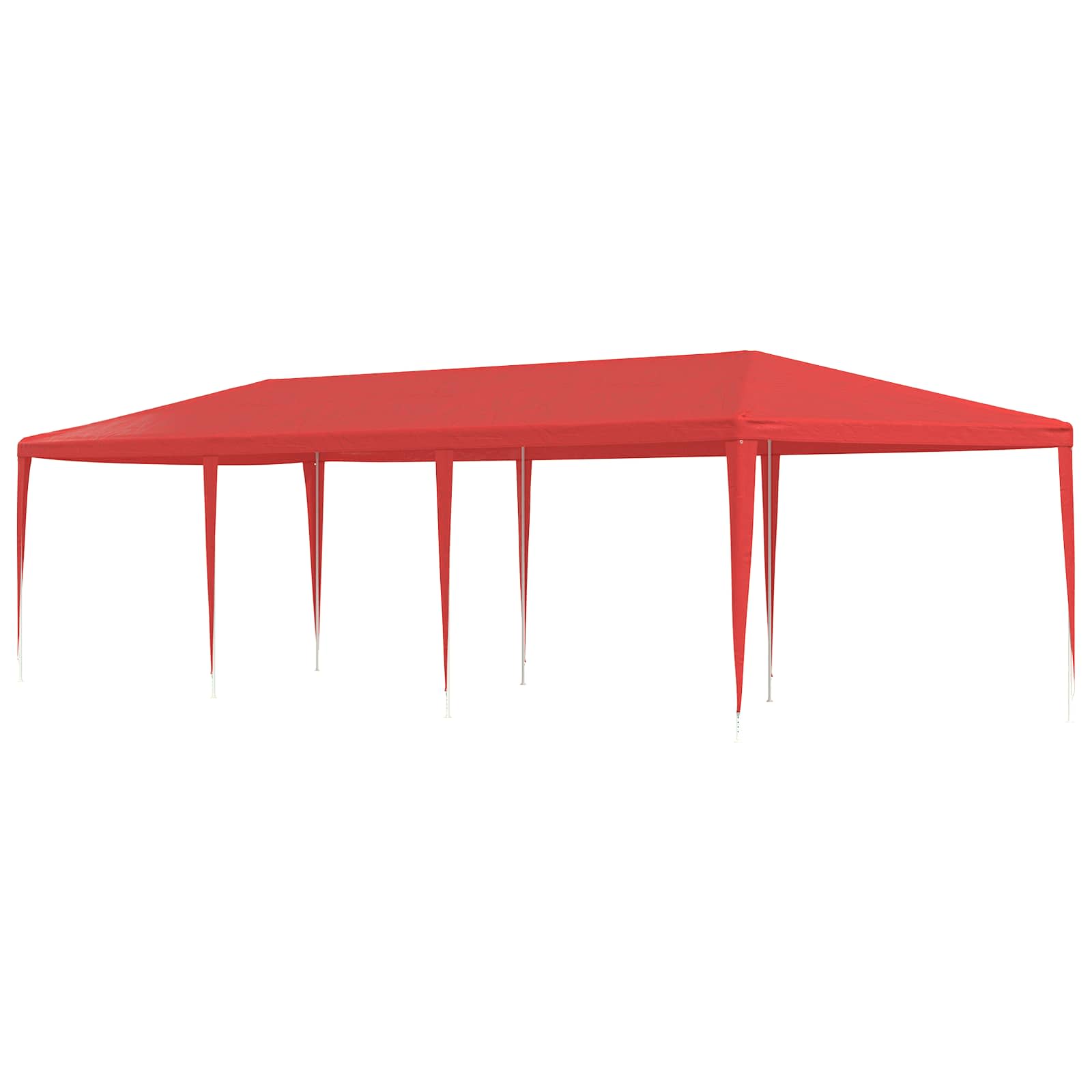 vidaXL Namiot Imprezowy Czerwony 900 x 300 x 255 cm PE i stal