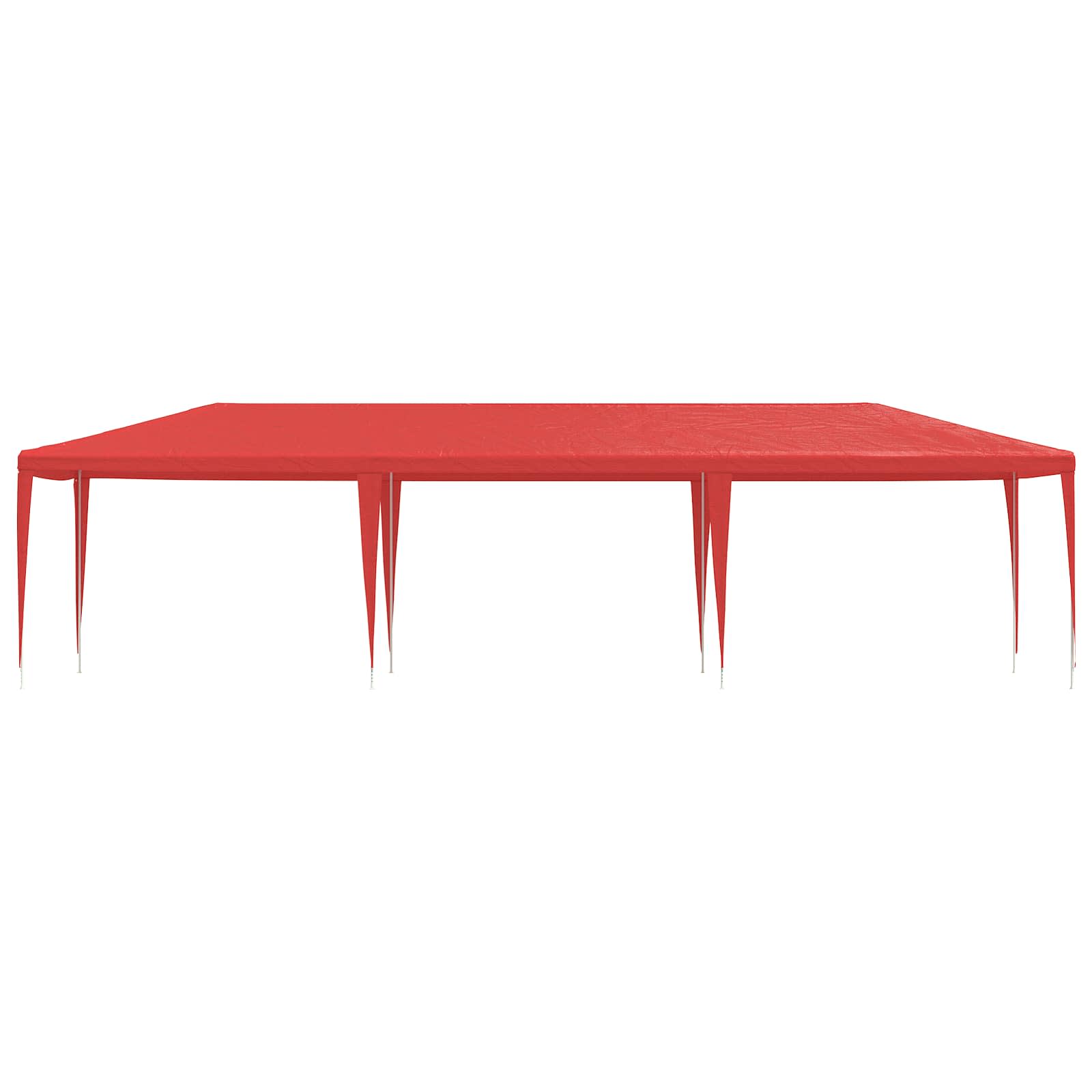 vidaXL Namiot Imprezowy Czerwony 900 x 300 x 255 cm PE i stal