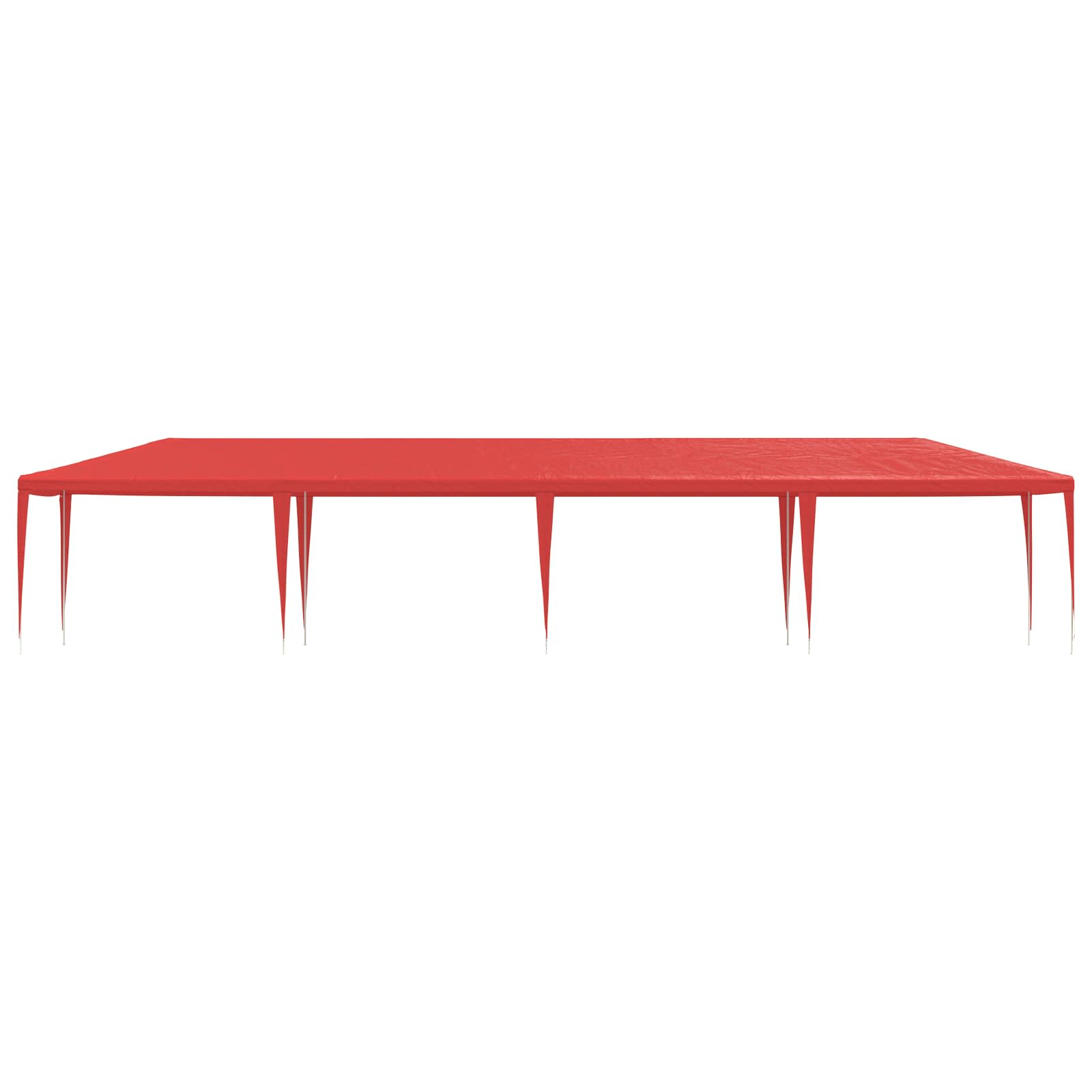 vidaXL Namiot Imprezowy Czerwony 1200 x 300 x 255 cm PE i stal
