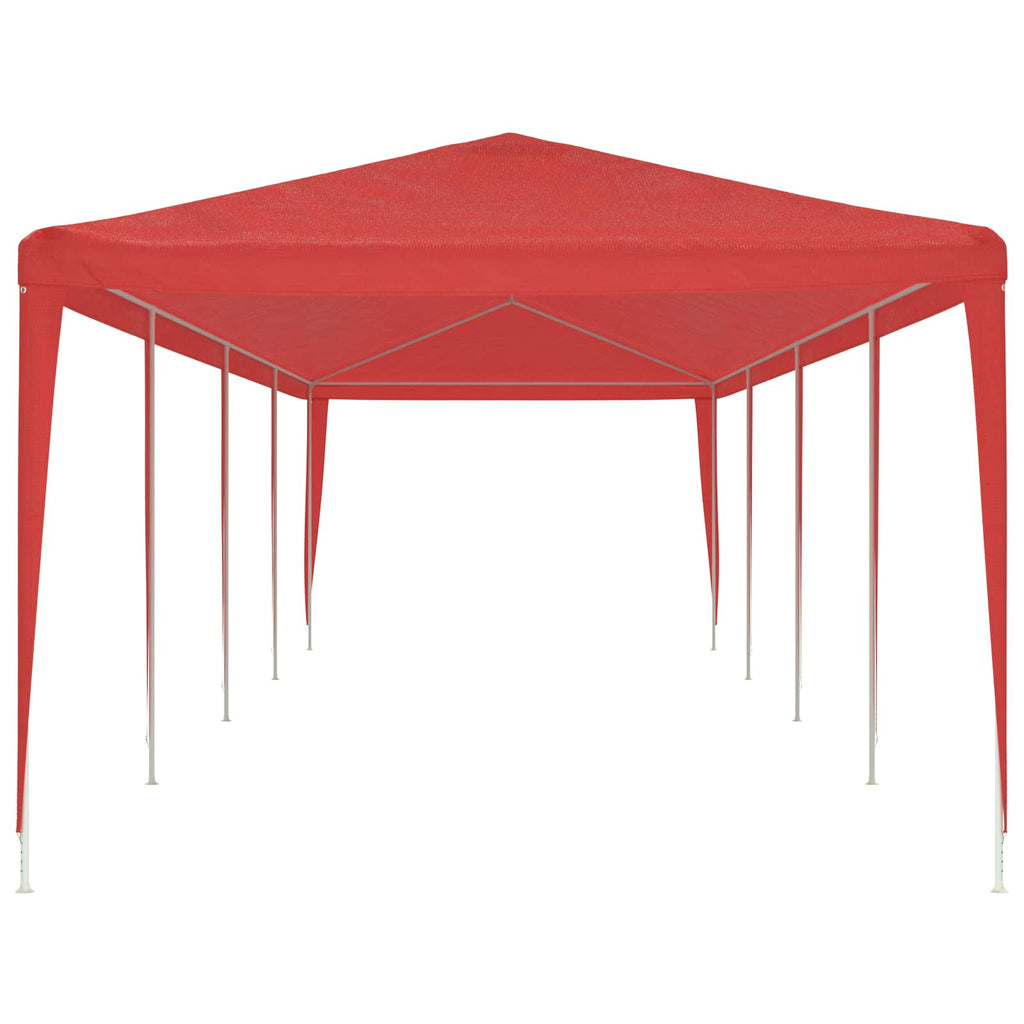 vidaXL Namiot Imprezowy Czerwony 1200 x 300 x 255 cm PE i stal