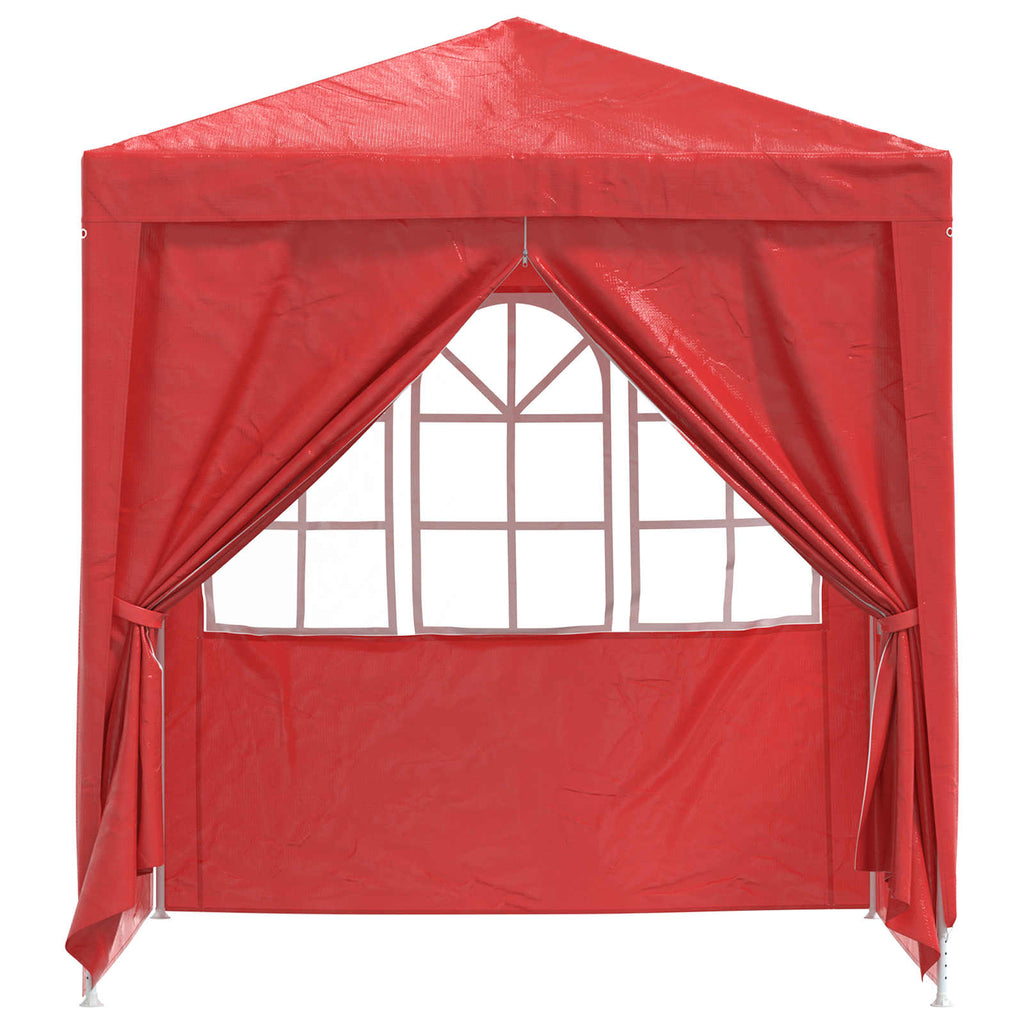 vidaXL Namiot Imprezowy Czerwony 200 x 200 x 240 cm PE i stal