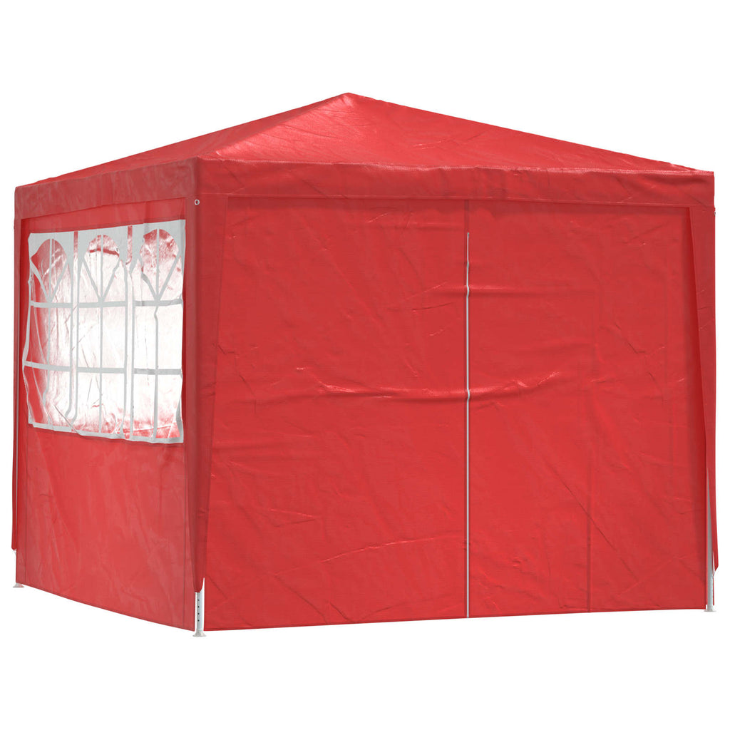 vidaXL Namiot Imprezowy Czerwony 250 x 250 x 240 cm PE i stal