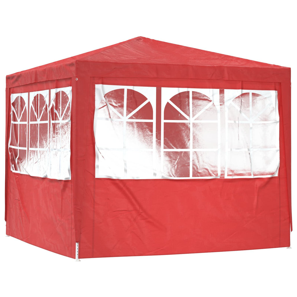 vidaXL Namiot Imprezowy Czerwony 250 x 250 x 240 cm PE i stal