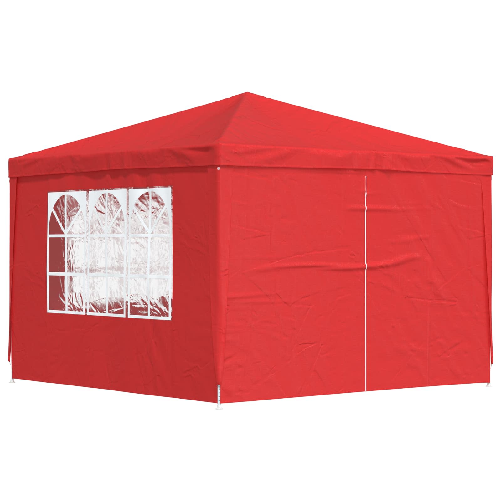 vidaXL Namiot Imprezowy 300 x 300 x 255 cm czerwony PE i stal