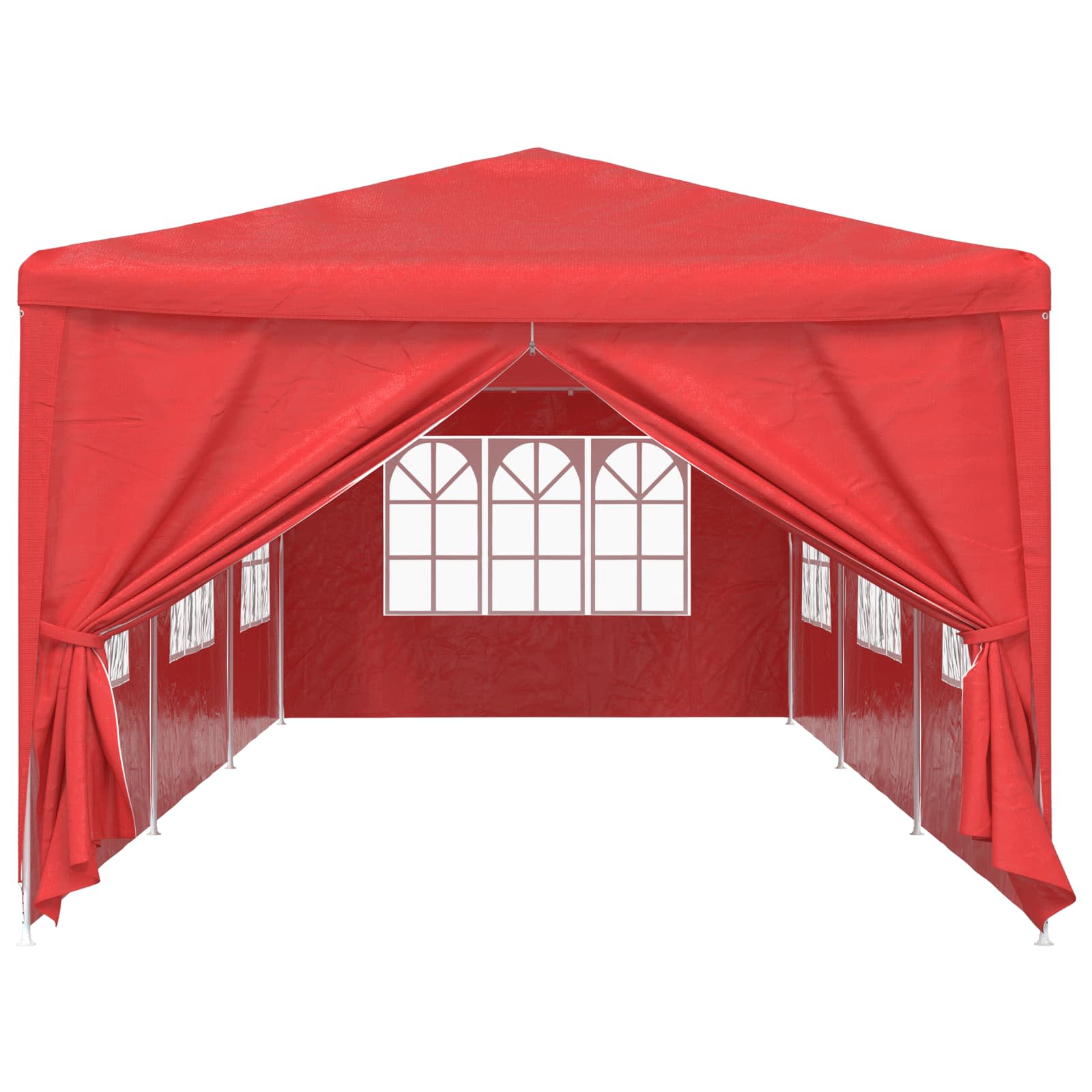 vidaXL Namiot Imprezowy 900 x 300 x 255 cm czerwony PE i stal