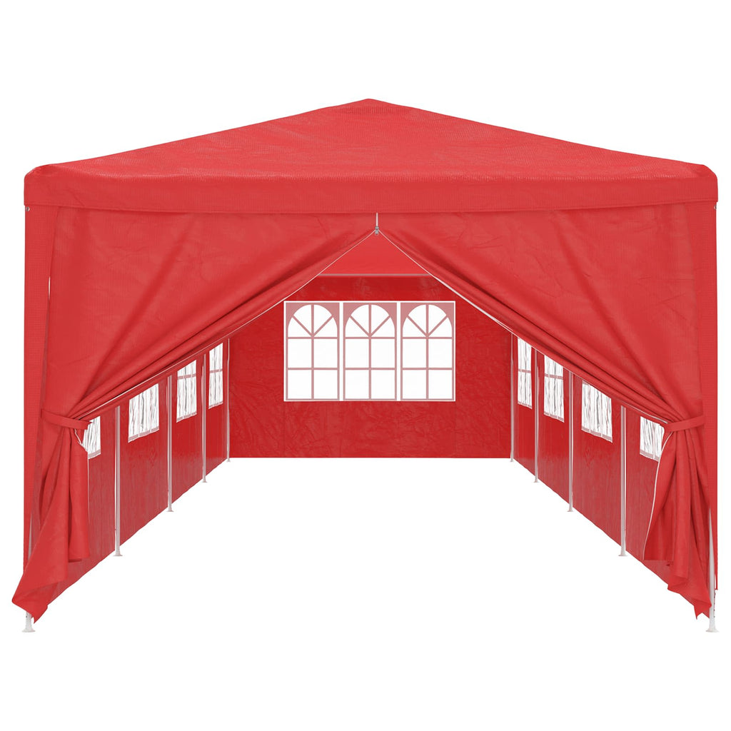 vidaXL Namiot Imprezowy 1200 x 300 x 255 cm czerwony PE i stal