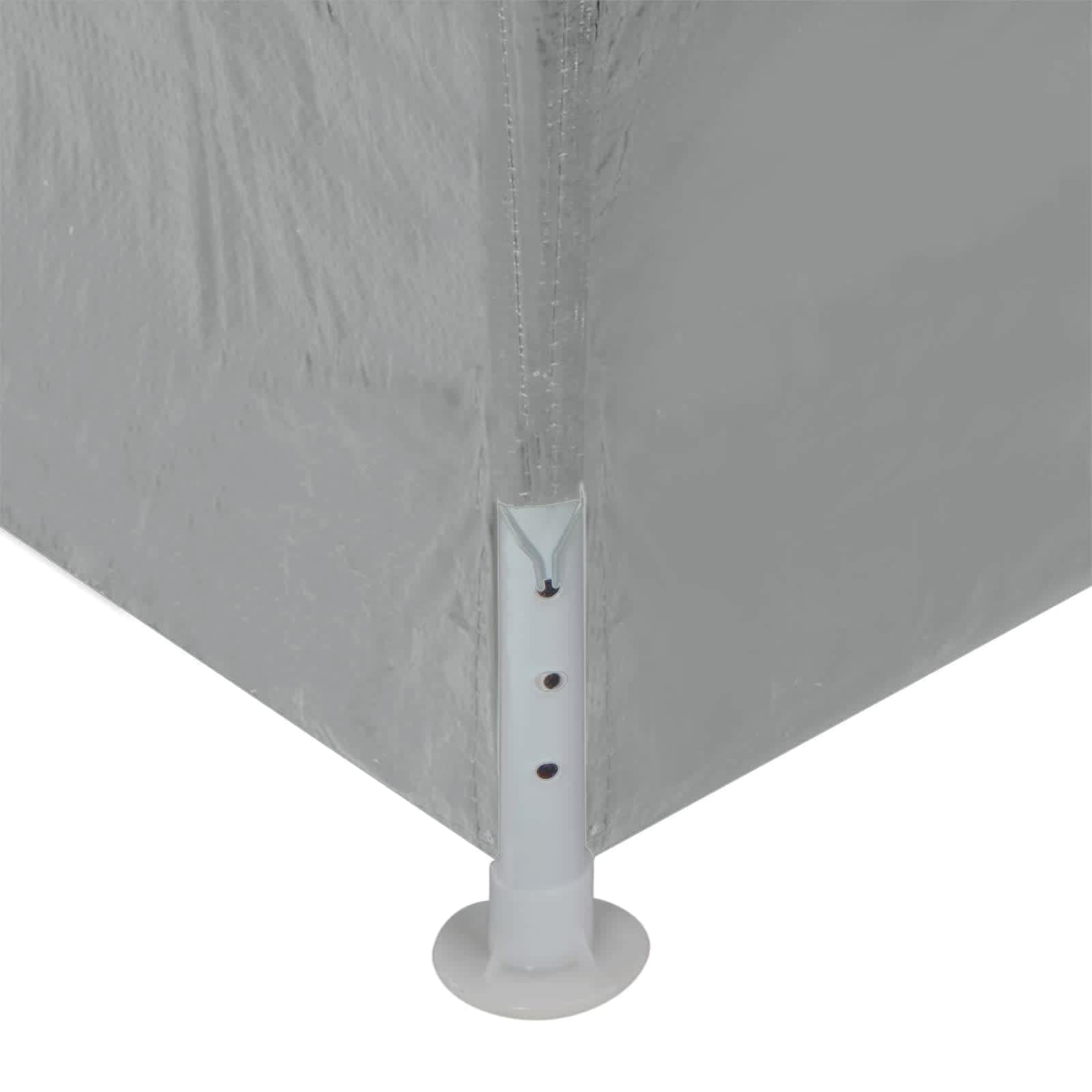 vidaXL Namiot Imprezowy 1200 x 300 x 255 cm jasnoszary PE i stal
