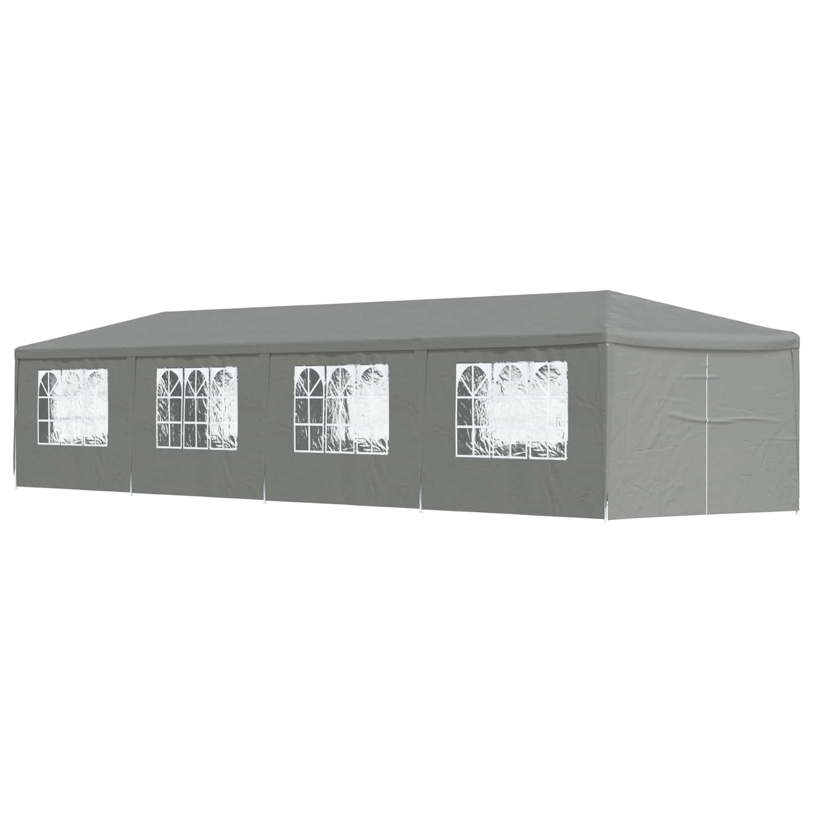 vidaXL Namiot Imprezowy 1200 x 300 x 255 cm jasnoszary PE i stal
