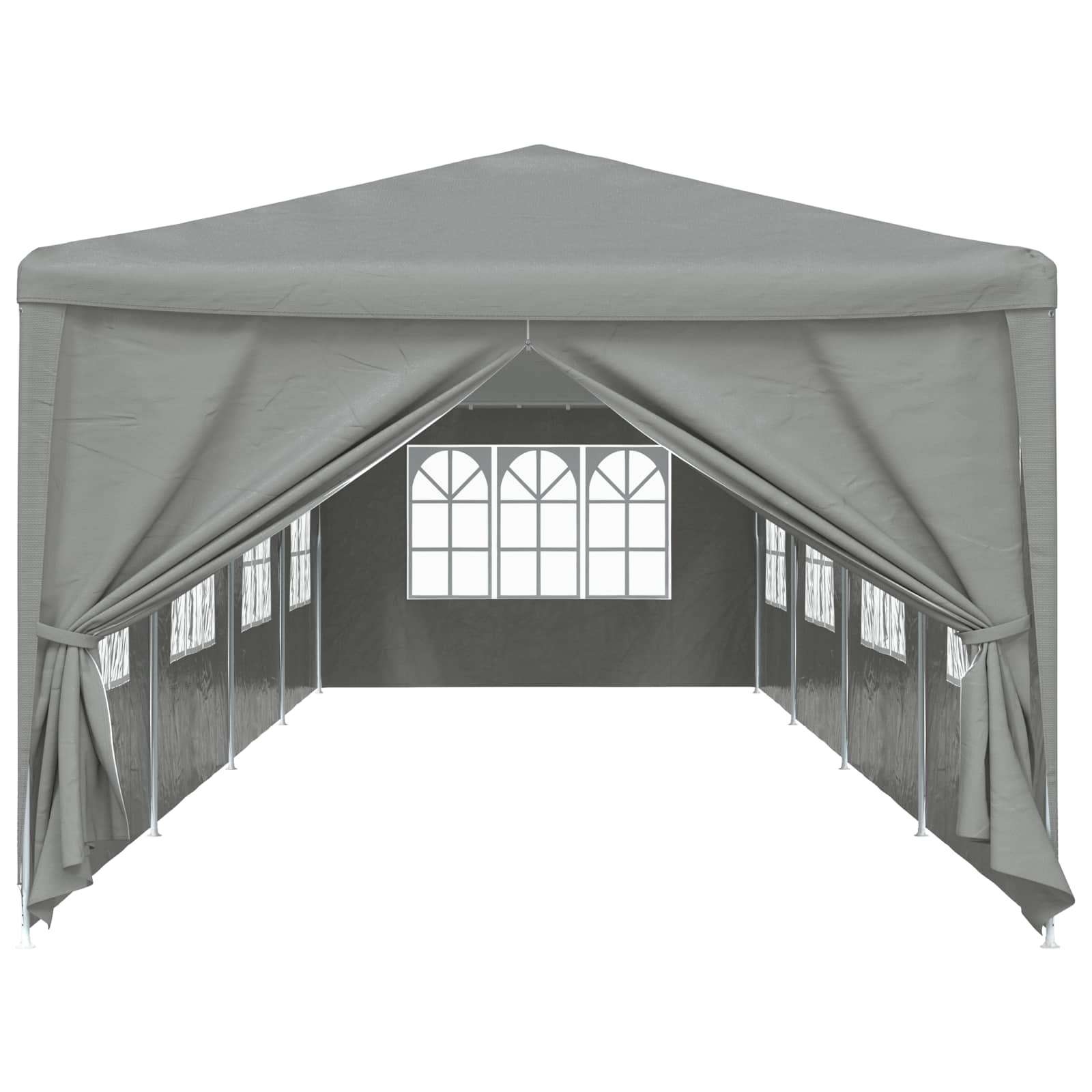 vidaXL Namiot Imprezowy 1200 x 300 x 255 cm jasnoszary PE i stal