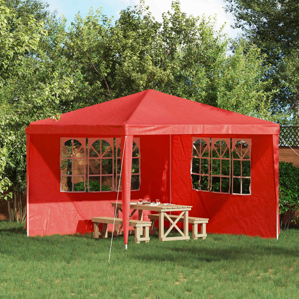 vidaXL Ściana boczna namiotu na imprezy 2 pcs 300 x 195 cm czerwony