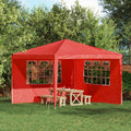 vidaXL Ściana boczna namiotu na imprezy 2 pcs 300 x 195 cm czerwony