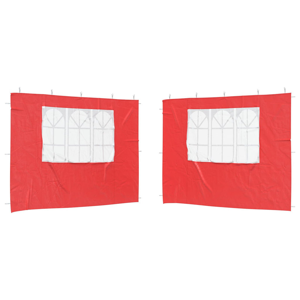 vidaXL Ściana boczna namiotu na imprezy 2 pcs 300 x 195 cm czerwony