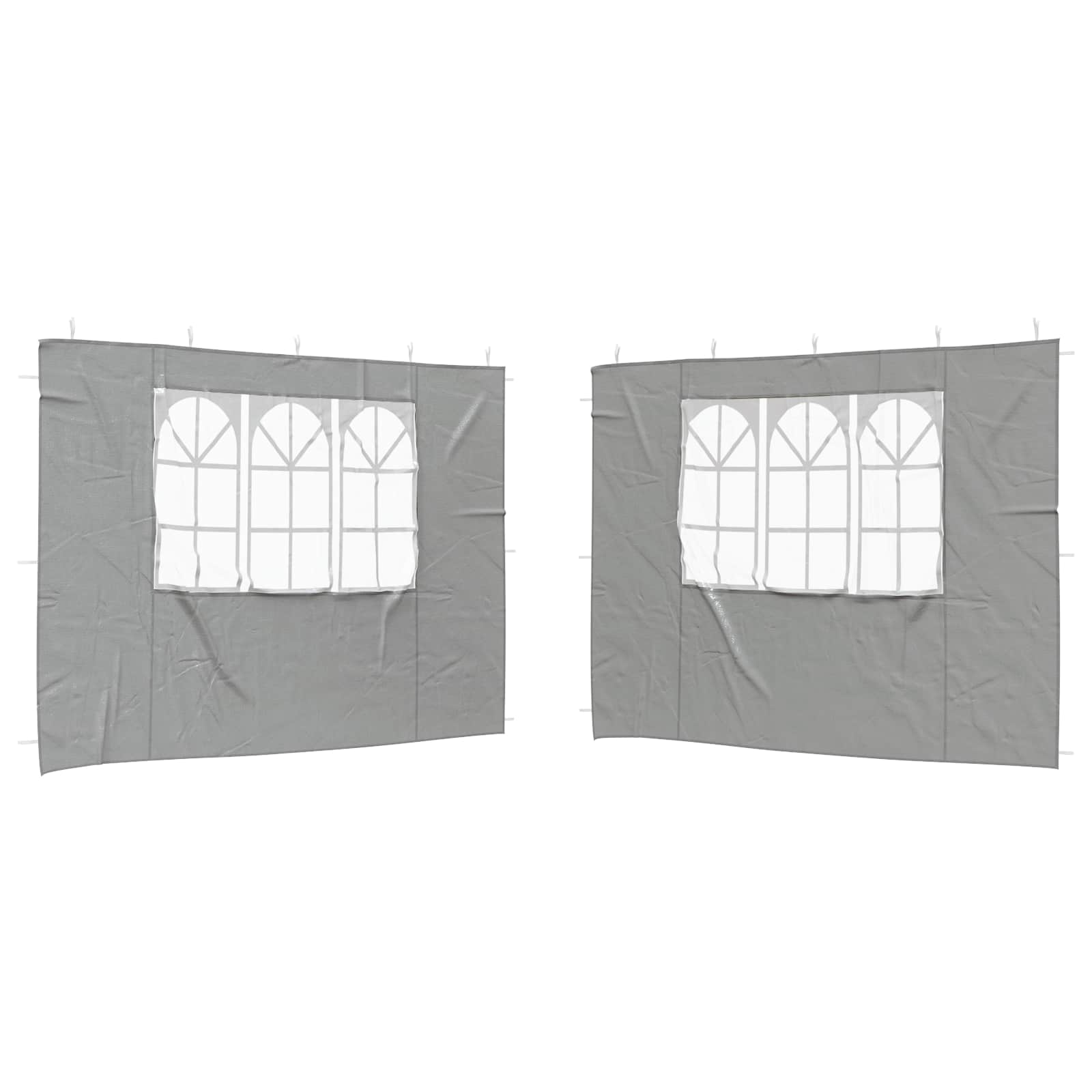 vidaXL Ściana boczna namiotu na imprezy 2 pcs 300 x 195 cm jasnoszary