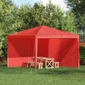 vidaXL Ściana boczna namiotu na imprezy 2 pcs czerwony 300 x 195 cm