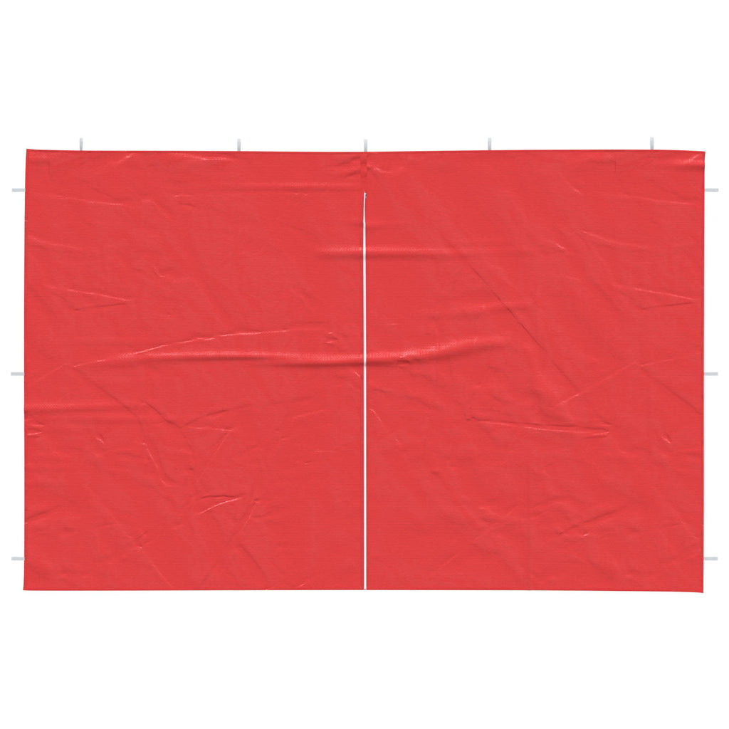 vidaXL Ściana boczna namiotu na imprezy 2 pcs czerwony 300 x 195 cm
