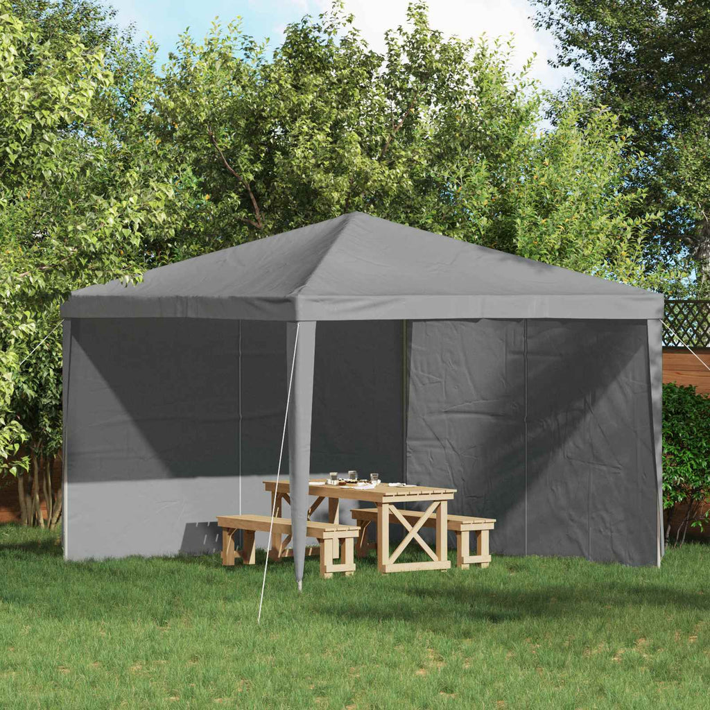 vidaXL Ściana boczna namiotu na imprezy 2 pcs jasnoszary 400 x 195 cm