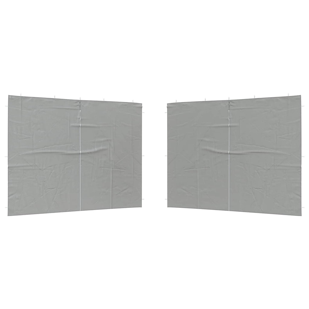 vidaXL Ściana boczna namiotu na imprezy 2 pcs jasnoszary 400 x 195 cm