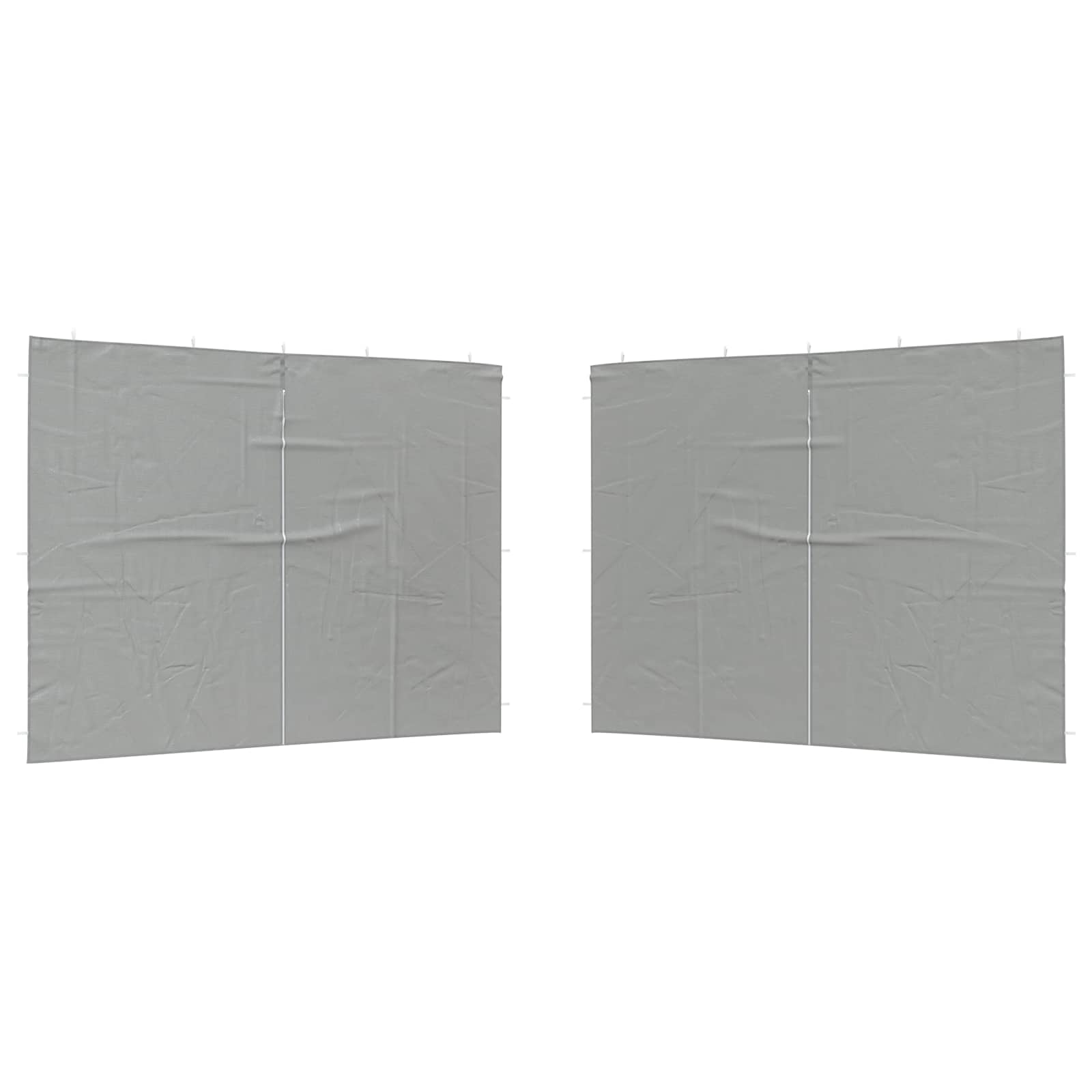 vidaXL Ściana boczna namiotu na imprezy 2 pcs jasnoszary 400 x 195 cm