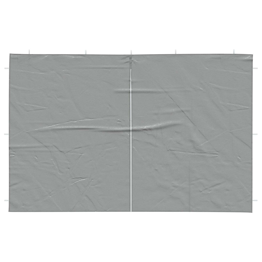 vidaXL Ściana boczna namiotu na imprezy 2 pcs jasnoszary 400 x 195 cm