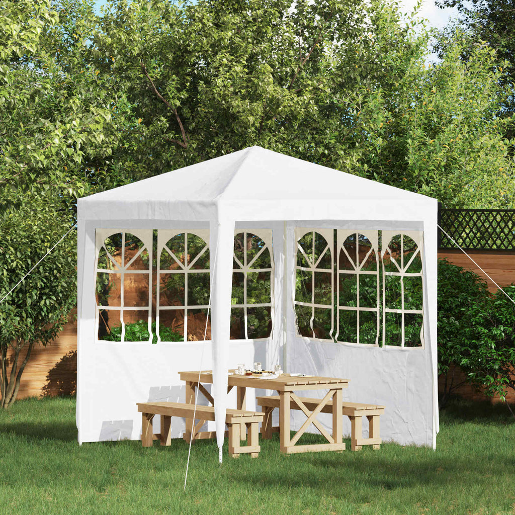 vidaXL Ściana boczna namiotu na imprezy 2 pcs 200 x 195 cm Biały
