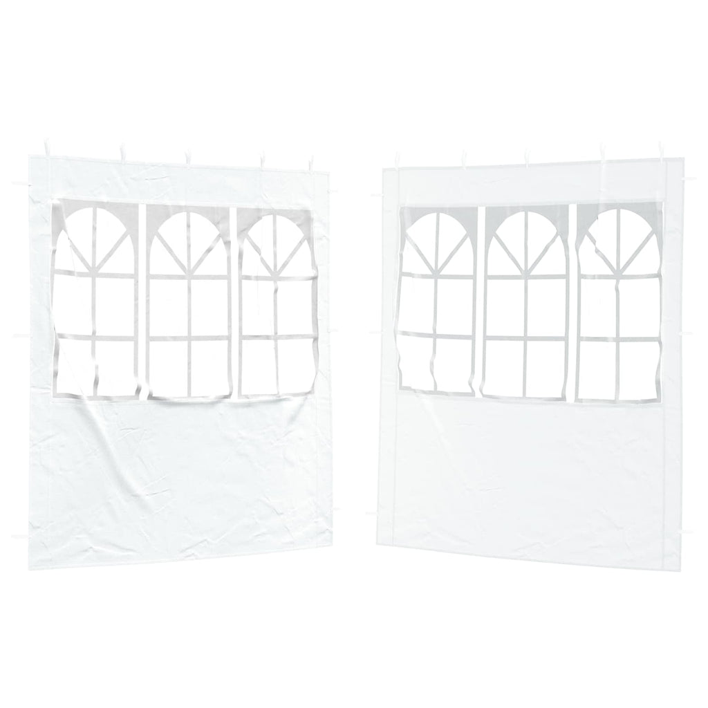 vidaXL Ściana boczna namiotu na imprezy 2 pcs 200 x 195 cm Biały