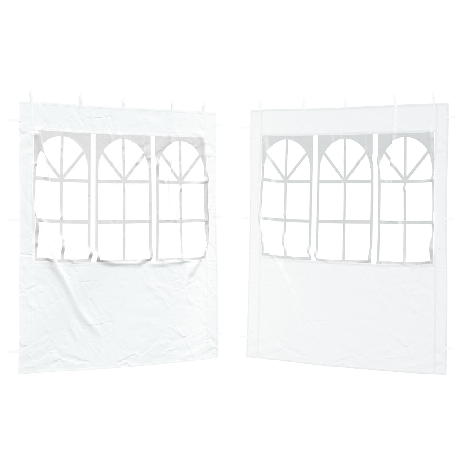 vidaXL Ściana boczna namiotu na imprezy 2 pcs 200 x 195 cm Biały