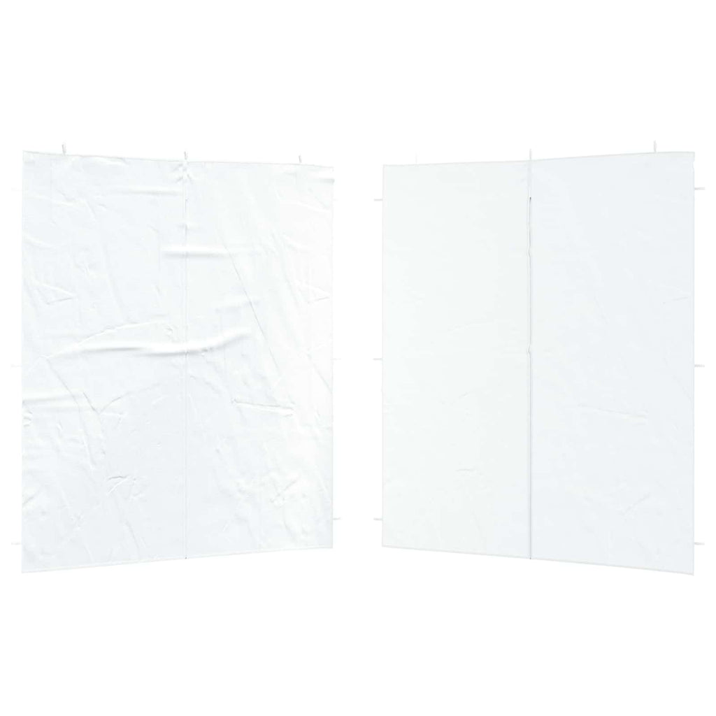vidaXL Ściana boczna namiotu na imprezy 2 pcs Biały 200 x 195 cm