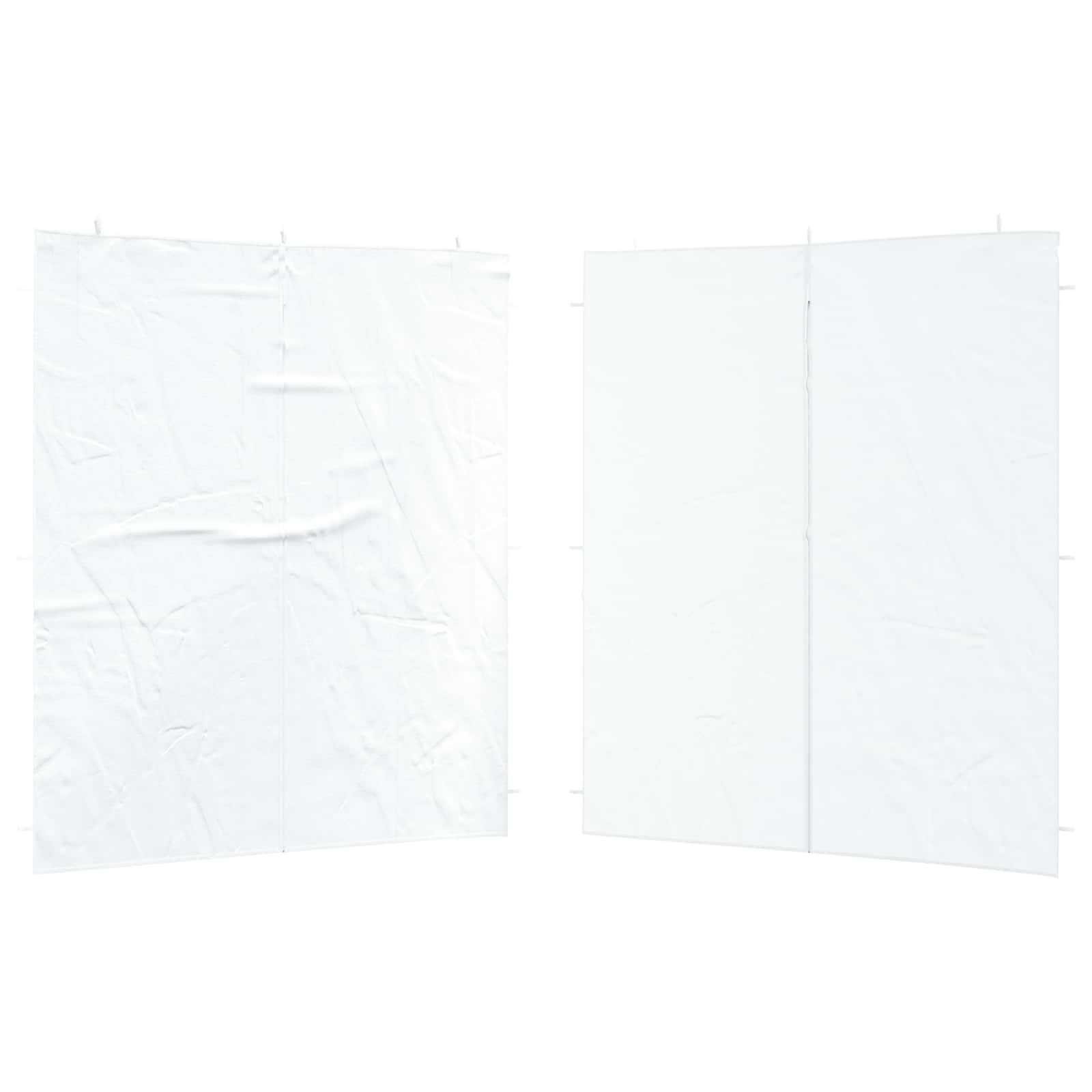 vidaXL Ściana boczna namiotu na imprezy 2 pcs Biały 200 x 195 cm