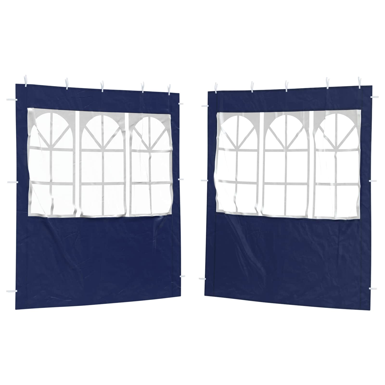 vidaXL Ściana boczna namiotu na imprezy 2 pcs 200 x 195 cm niebieski