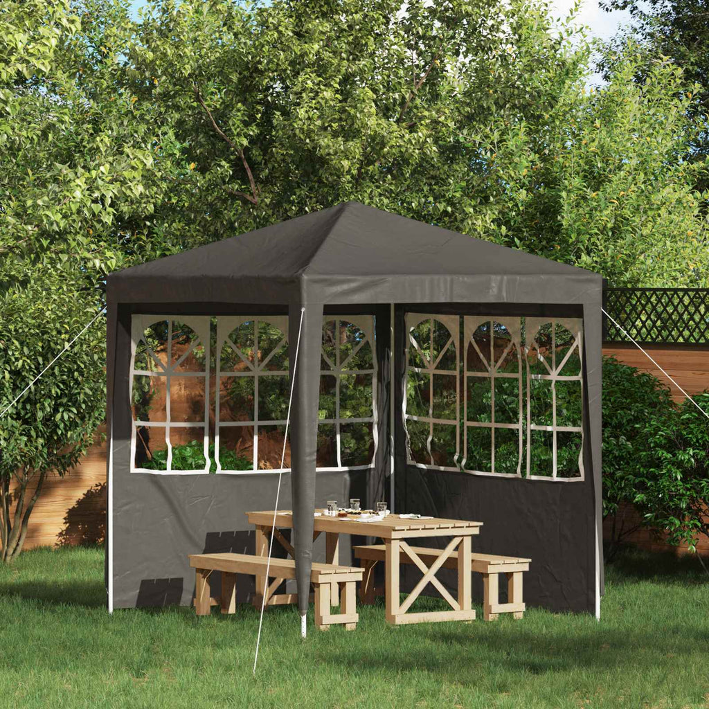 vidaXL Ściana boczna namiotu na imprezy 2 pcs 200 x 195 cm antracytowy